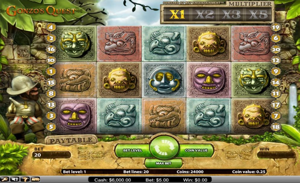 Game mechanics of Gonzo's Quest slot