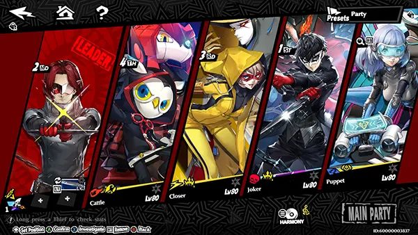Persona 5 RPG characters