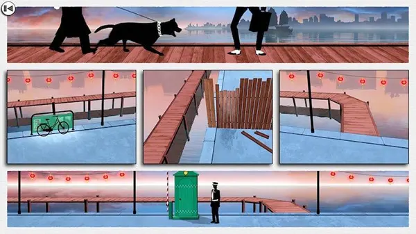 Noir chase storyboard